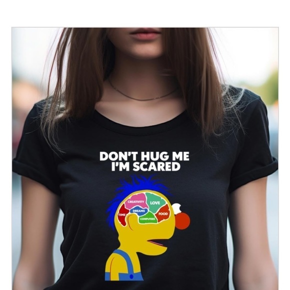 - Hot Topic Don’t hug me I’m scared yellow Guy Tee-shirt Black size XL - Picture 3 of 7